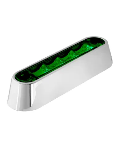 GG74806 - 3-1/2" GREEN/GREEN 4 LED LIGHT BAR W/CR. PLASTIC BASE MOUNT