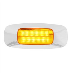 GG74821 - 3-1/2" RECT. PRIME AMBER/CLEAR 4 LED MARKER SEALED LIGHT