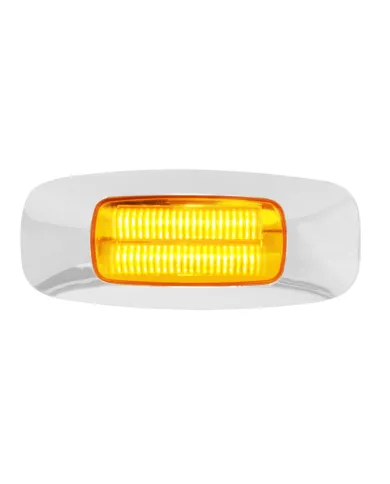 GG74821 - 3-1/2" RECT. PRIME AMBER/CLEAR 4 LED MARKER SEALED LIGHT