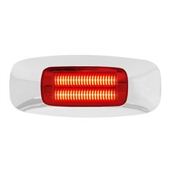 GG74822 - 3-1/2" RECT. PRIME RED/RED 4 LED MARKER SEALED LIGHT