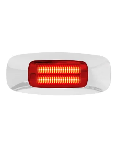 GG74822 - 3-1/2" RECT. PRIME RED/RED 4 LED MARKER SEALED LIGHT