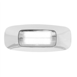 GG74824 - 3-1/2" RECT. PRIME WHITE/CLEAR 4 LED INTERIOR SEALED LIGHT