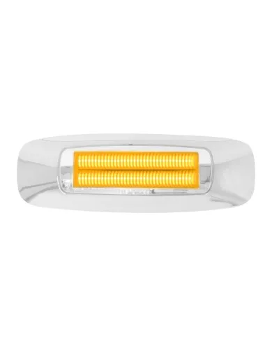 GG74831 - 4-5/8" RECT. PRIME AMBER/CLEAR 4 LED MARKER SEALED LIGHT