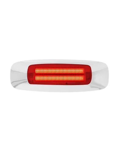 GG74832 - 4-5/8" RECT. PRIME RED/RED 4 LED MARKER SEALED LIGHT