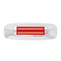 GG74833 - 4-5/8" RECT. PRIME RED/CLEAR 4 LED MARKER SEALED LIGHT