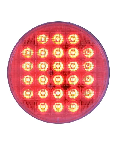 GG74893 - 4" SMART DYNAMIC RED/CLEAR 26 LED SEQUENTIAL SEALED LIGHT