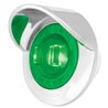 GG75256 - 1" MINI GREEN/GREEN 1LED LIGHT W/CR. PL. BEZEL & VISOR