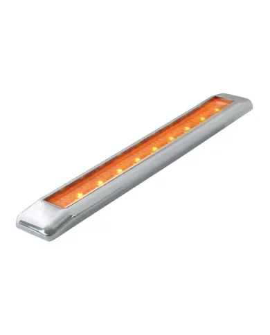 GG76060 - 8-1/4" ULTRA THIN AMBER/AMBER 9LED LIGHT BAR W/CR. PL. BEZEL