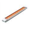 GG76060 - 8-1/4" ULTRA THIN AMBER/AMBER 9LED LIGHT BAR W/CR. PL. BEZEL
