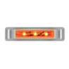 GG76130 - 3.5" L ULTRA THIN AMBER/AMBER LED LIGHT W/CR. PL BEZEL