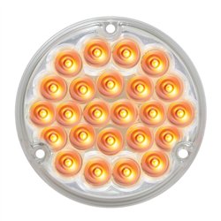 GG76151 - 4" PEARL AMBER/CLEAR 24 LED LIGHT W/ 1156 SOCKET BASE