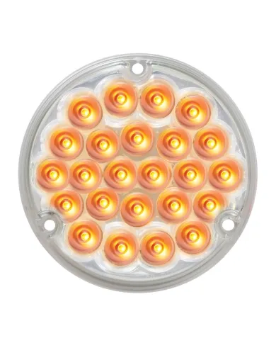 GG76151 - 4" PEARL AMBER/CLEAR 24 LED LIGHT W/ 1156 SOCKET BASE
