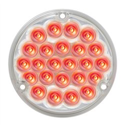 GG76153 - 4" PEARL RED/CLEAR 24 LED W/ 1156 SOCKET BASE
