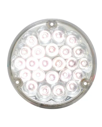 GG76154 - 4" PEARL WHITE/CLEAR 24 LED LIGHT W/ 1156 SOCKET BASE