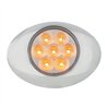 GG76191 - SMALL LOW PROFILE SPYDER AMBER /CLEAR LED LIGHT W/CR. BEZEL
