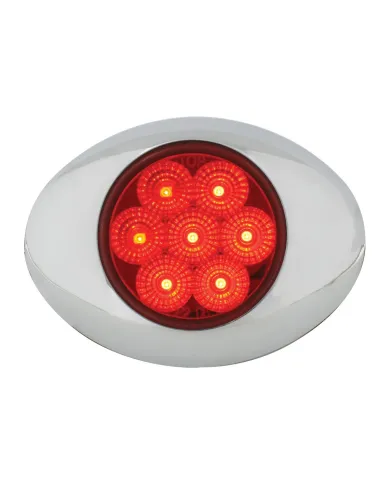 GG76192 - SMALL LOW PROFILE SPYDER RED/ RED LED LIGHT W/CR. BEZEL