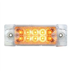 GG76211 - RECT. WIDE ANGLE SPYDER AMBER/ CLEAR 10 LED MARKER/TURN LIGHT