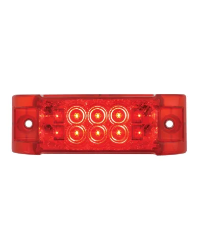 GG76212 - RECT. WIDE ANGLE SPYDER RED/ RED 10 LED MARKER/TURN LIGHT