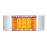 GG76214 - RECT. WIDE ANGLE SPYDER AMBER/ AMBER LED LIGHT W/CR. BEZEL