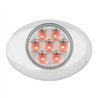 GG76233 - SMALL LOW PROFILE PEARL RED/ CLEAR 7LED LIGHT W/CR. BEZEL