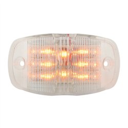 GG76251 - RECT. AMBER/CLEAR WIDE ANGLE 14 LED MARKER/CLEARANCE LIGHT