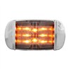 GG76255 - RECT. AMBER/CLEAR WIDE ANGLE 14LED MARKER LIGHT W/CR. BEZEL
