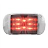 GG76257 - RECT. RED/CLEAR WIDE ANGLE 14LED MARKER LIGHT W/CR. BEZEL
