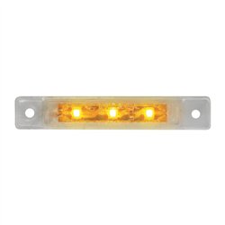 GG76281 - 3.5"L ULTRA THIN AMBER/CLEAR 3-LED MARKER/CLEARANCE LIGHT