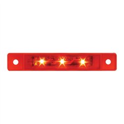 GG76282 - 3.5"L ULTRA THIN RED/RED 3-LED MARKER/CLEARANCE LIGHT