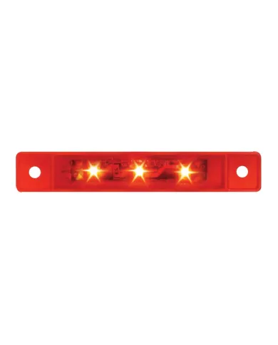 GG76282 - 3.5"L ULTRA THIN RED/RED 3-LED MARKER/CLEARANCE LIGHT