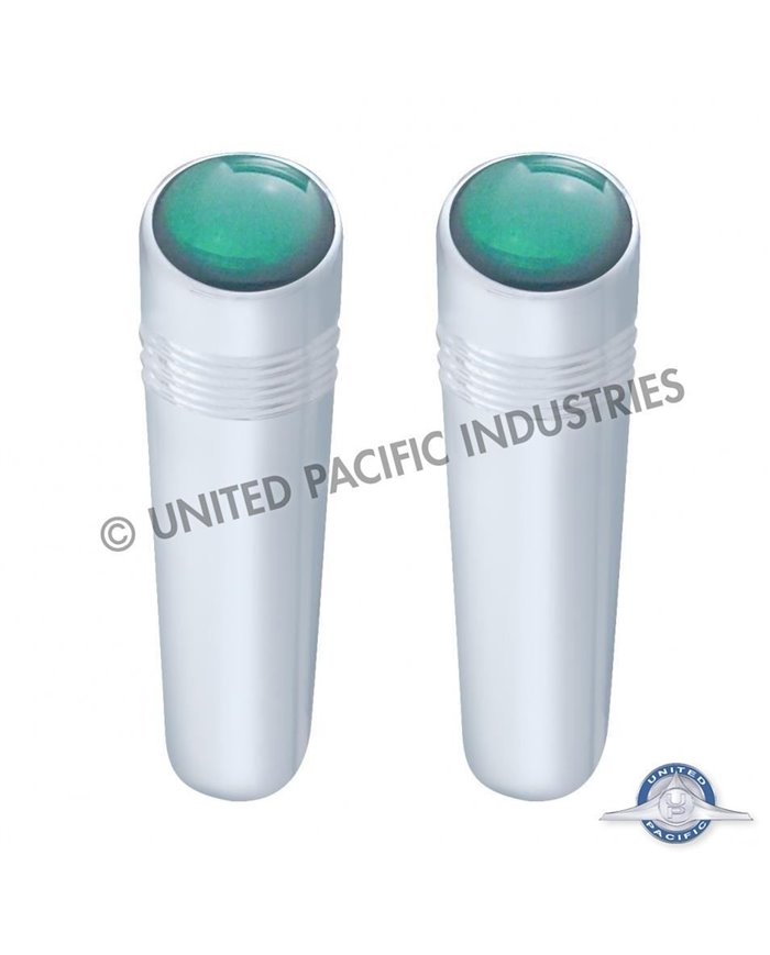 (1) Green Crystal Toggle Switch Extension For Peterbilt 2-1/4 Long Chrome Metal - Foto 3
