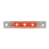 GG76283 - 3.5"L ULTRA THIN RED/CLEAR 3-LED MARKER/CLEARANCE LIGHT