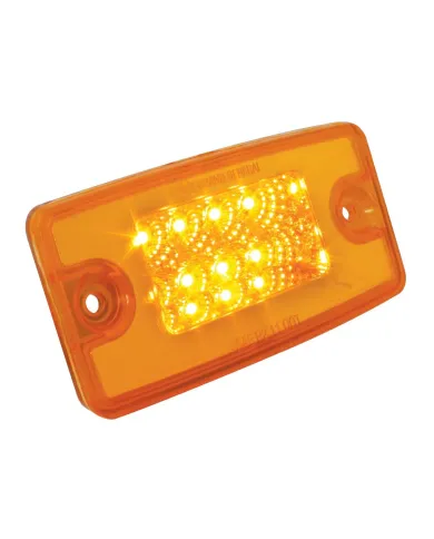 GG76320 - RECT. SPYDER AMBER/AMBER 8 LED FOR FL VISOR/CAB MARKER LIGHT