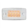 GG76321 - RECT. SPYDER AMBER/CLEAR 8 LED FOR FL VISOR/CAB MARKER LIGHT