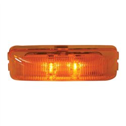 GG76400 - MEDIUM RECT. FLEET AMBER/AMBER 2-LED MARKER LIGHT