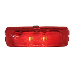 GG76402 - MEDIUM RECT. FLEET RED/RED 2-LED MARKER LIGHT