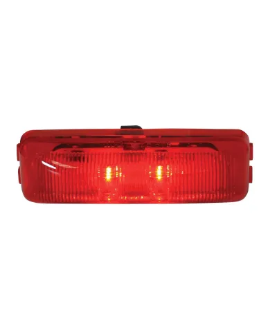 GG76402 - MEDIUM RECT. FLEET RED/RED 2-LED MARKER LIGHT