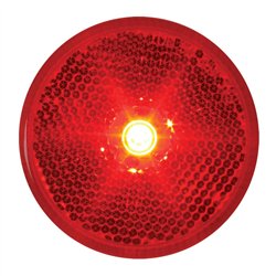 GG76422 - 2.5" RED/RED 1 LED MARKER SEALED LIGHT W/ REFLECTOR