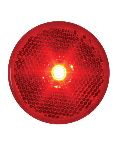 GG76422 - 2.5" RED/RED 1 LED MARKER SEALED LIGHT W/ REFLECTOR
