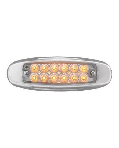 GG76441 - ULTRA THIN SPYDER AM/CLR 12LED DUAL FUNCTION LIGHT W/S.S. RIM