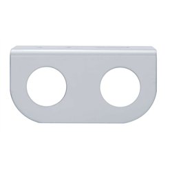 UP20851B-Stainless Mini Light Bracket With Two 13/16" Round Cutouts (Bulk)