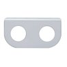 UP20851B-Stainless Mini Light Bracket With Two 13/16" Round Cutouts (Bulk)