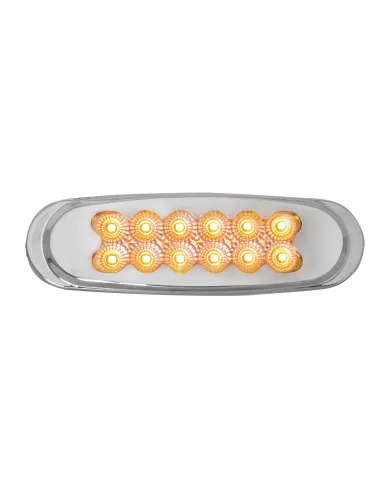 GG76701 - ULTRA THIN MATRIX STYLE SPYDER AMBER/CLEAR 12LED MARKER LIGHT