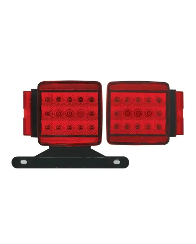 GG76945 - OVER 80" WIDE UNIV. STUD-MOUNT TRAILER RED LED LIGHT KIT