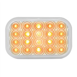 GG77011 - RECT. LOW PROFILE SPYDER AMBER/CLEAR 20-LED LIGHT