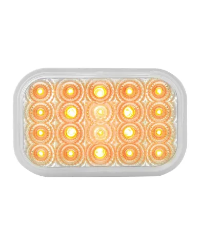 GG77011 - RECT. LOW PROFILE SPYDER AMBER/CLEAR 20-LED LIGHT