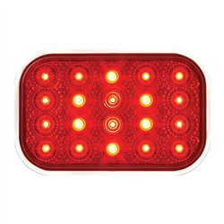 GG77013 - RECT. LOW PROFILE SPYDER RED/ RED 20-LED LIGHT