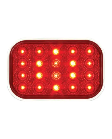 GG77013 - RECT. LOW PROFILE SPYDER RED/ RED 20-LED LIGHT
