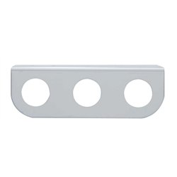 UP20852B-Stainless Mini Light Bracket With Three 13/16" Round Cutouts (Bulk)