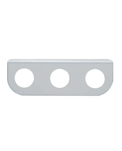 UP20852B-Stainless Mini Light Bracket With Three 13/16" Round Cutouts (Bulk)